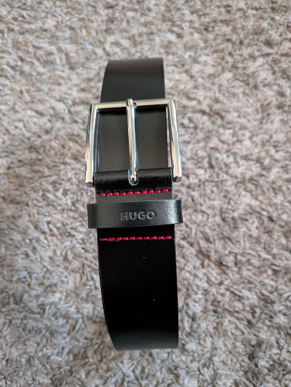 NWT Hugo Boss Black 100% Cow Hide Leather Belt Men's 32